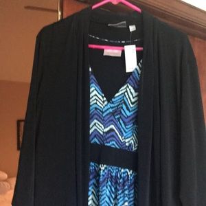 Sleeveless Plus sized dress with jacket